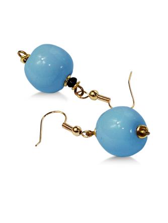 Kazuri Øreringe, Turquoise